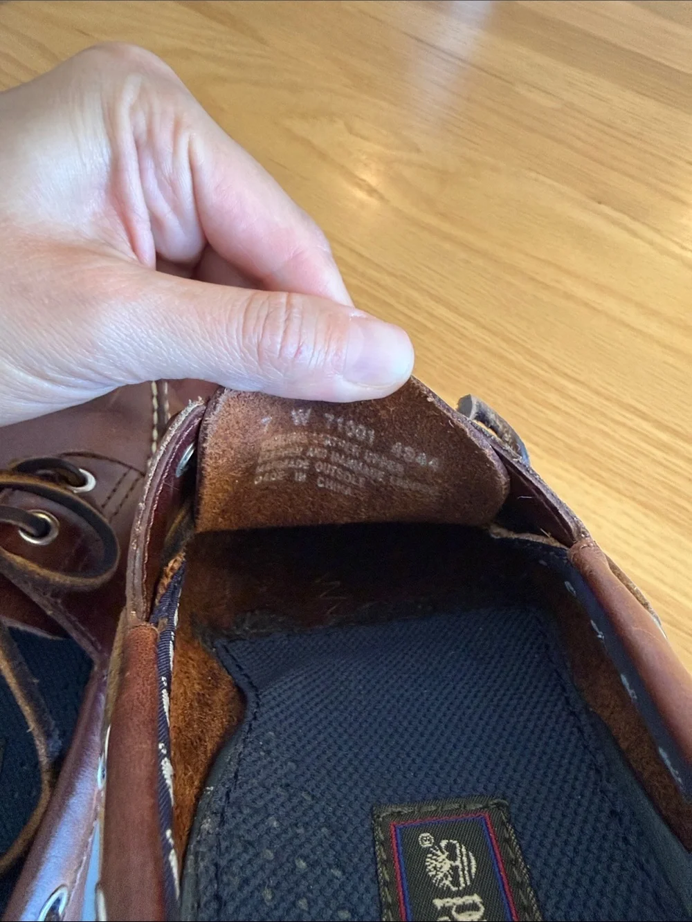 Timberland leather boat